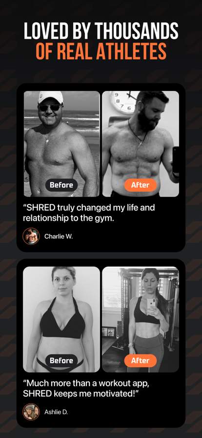 SHRED: Gym & Home Workouts