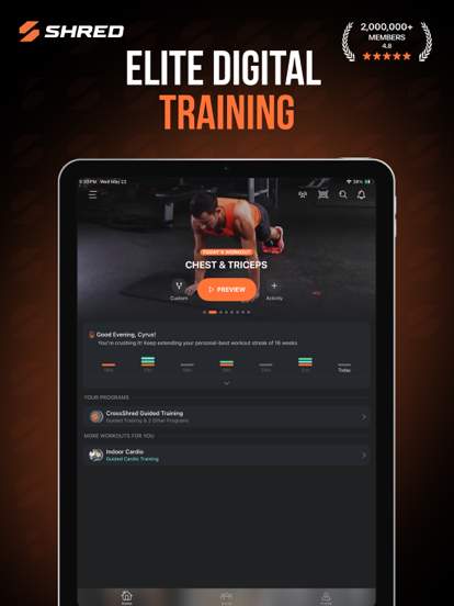 SHRED: Gym & Home Workouts